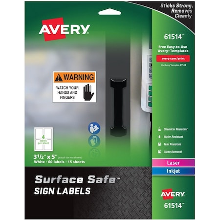 Avery Label, Sgn, Rem, 3.5X5, We, 60Pk AVE61514